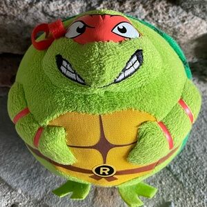 🔥5/$25 2013 TY Beanie Babies Ballz Plush Teenage Mutant Ninja Turtles Raphael